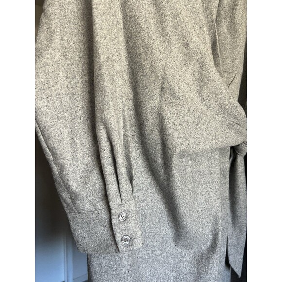 NWT Eloquii Wrap Waist Shirtdress Gray Size 16 Belted Button Front Midi - Picture 4 of 16